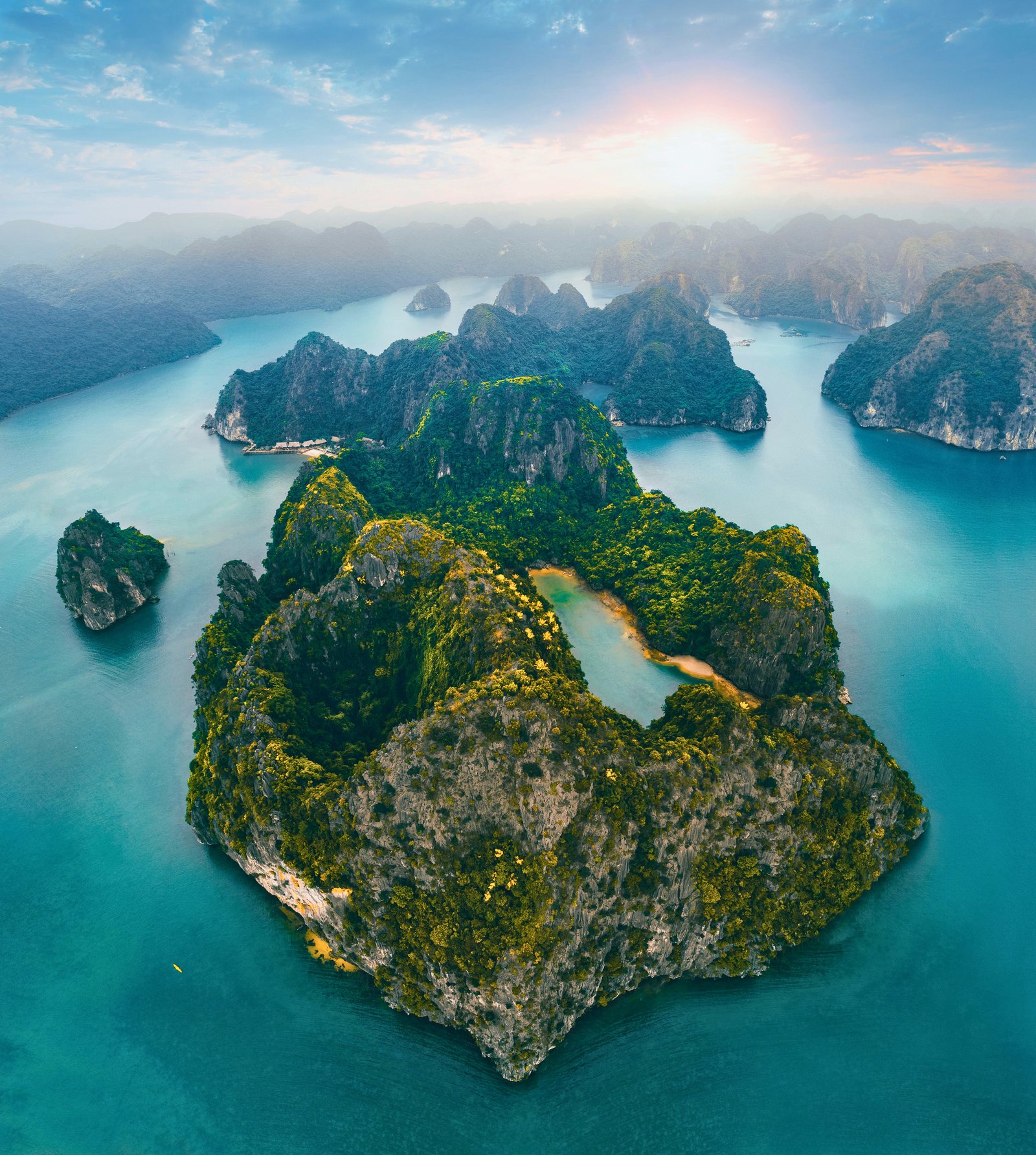 Halong Bay from the air